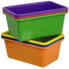 RAUVOLFIA 6 Pack Cubby Bin Storage Bins, Multi-Purpose Plastic Storage