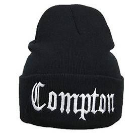 90210 Wholesale Plain Beanie Hecho EN Mexico Security Compton Knit Hat Winter Ski Cap Unisex (Compton)