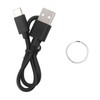 Mini Flashlight Portable Rechargeable Buzzer Alarm Keychain Light for Camping