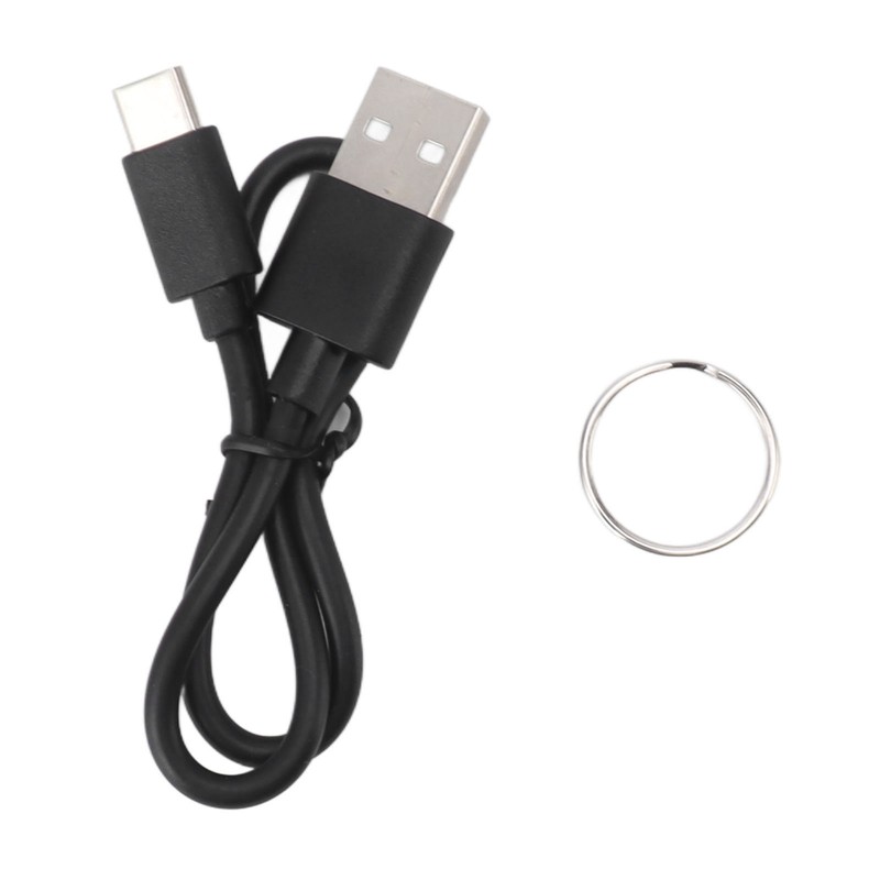 Mini Flashlight Portable Rechargeable Buzzer Alarm Keychain Light for Camping