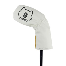 HELLO NRC Golf Headcovers for Putter Black Four-leaf clover golf club semi-round putter sleeve PU Leather Embroidered green lucky four-leaf clover design Support for custom Unisex