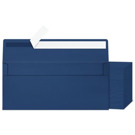 Mulbozy 200 Pcs #10 Business Envelopes, Self Seal Standard Envelopes, Windowless Business Mailing Envelopes for Office Checks Letters Invoices Statements Wedding, Size 4-1/8 x 9-1/2 inch (Navy Blue)
