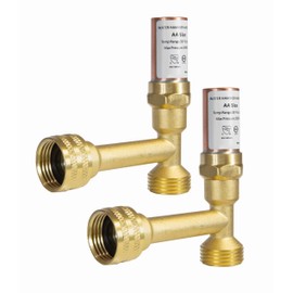 (Pack of 2) EFIELD MH-Y-240 Tee Copper Water Hammer Arrestors, 3/4 Inch Swivel FHT x 3/4 Inch MHT