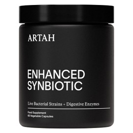 ARTAH Enhanced Synbiotic – 11-Strain Daily Probiotic + Prebiotic Polyphenols (Cranberry & Pomegranate) + Digestive Enzymes | 21 Billion CFU | Vegan · Gluten-Free · 60 Capsules (30 Day Supply)