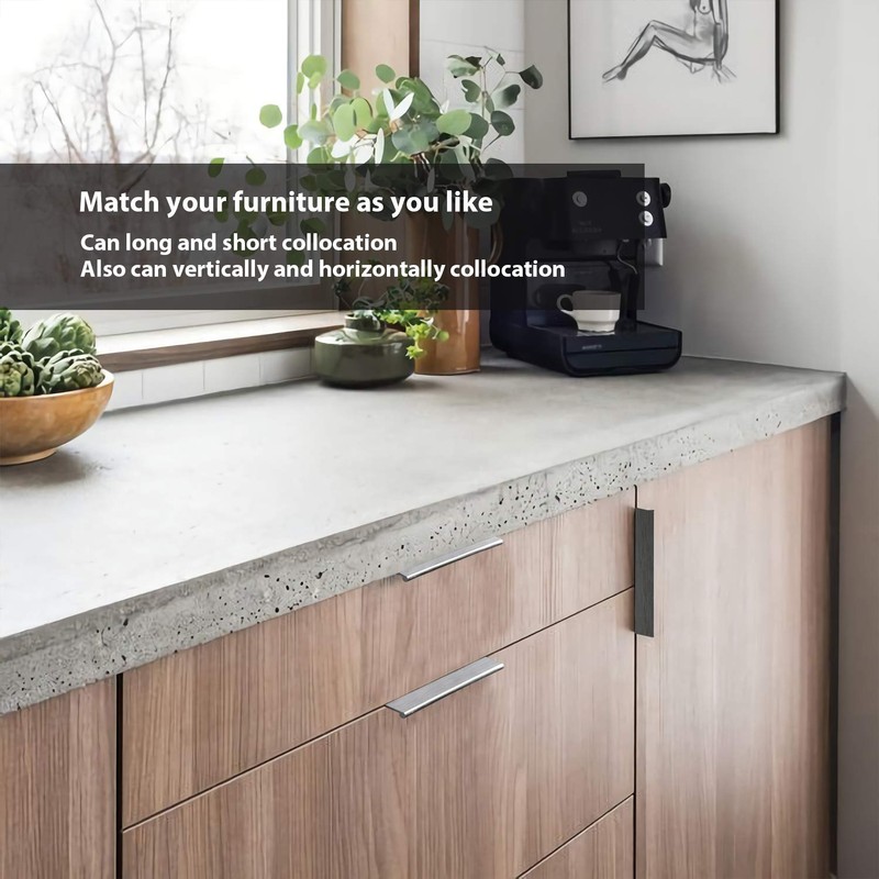 Peaha 10 Pack Kitchen Cabinet Handles 3-3/4 inch Brushed Nickel