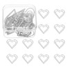 PATIKIL 20 Pcs Heart Shape Paper Clip, Metal Cute Small