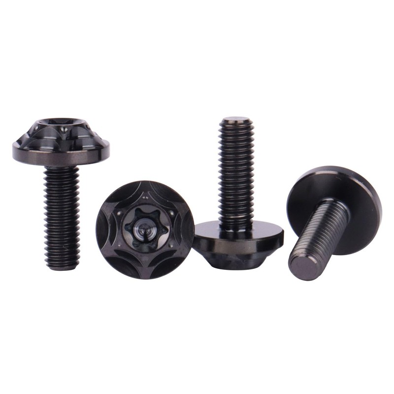 UHDFBDHF 4Pcs Titanium M5x10 15 20mm Torx Head Bolt T30
