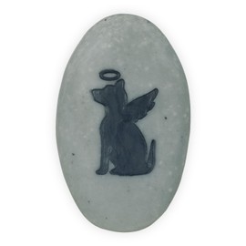 Angelstar Dogs Leave Paw Prints on Your Heart Forever Rainbow Bridge Pet Stone, Deep Grey