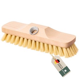 Wooden Scrubber with Natural Bristles Floor Brush for Tiles, Balcony, Patio, Garden, Outdoor, Indoor, Floor