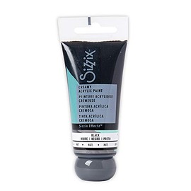 Sizzix Effectz Creamy Matte Acrylic Paint Black 60ml, 664558, 60 ml (Pack of 1)