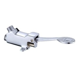 Brass Floor Mount Single Foot Pedal Water Valve for Basin, Touchless Pedal Faucet G1/2’’ IPS