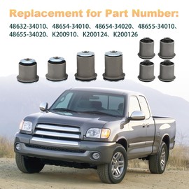 WMPHE Front Upper & Lower Control Arm Bushing Kit Compatible with Toyota Sequoia 2001-2007, Toyota Tundra 2000-2006, Replacement for 48632-34010 48654-34010 48655-34010- 8PCS