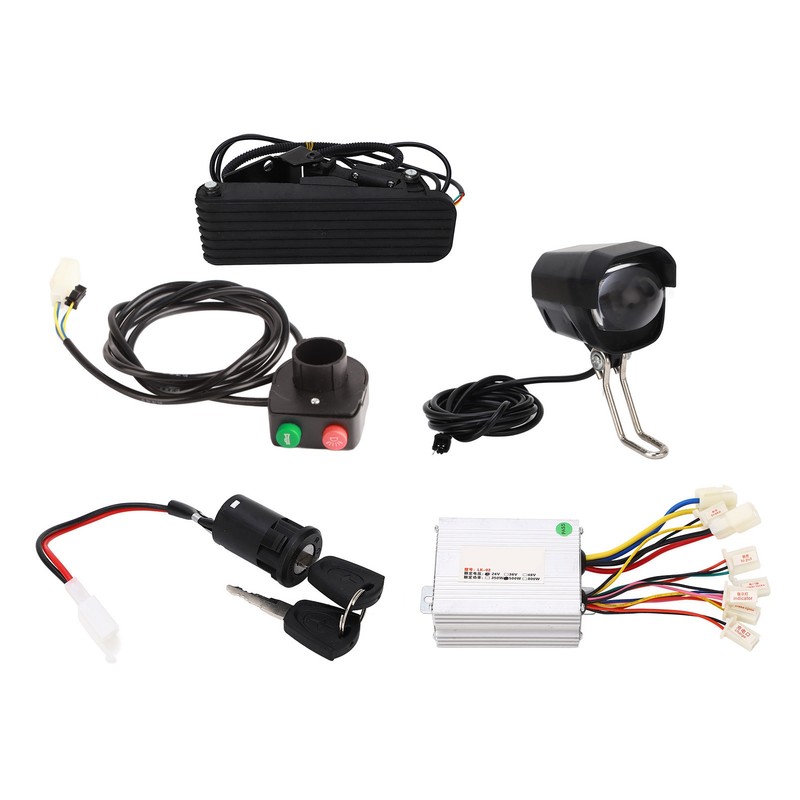 24V 500W Brushed Controller Foot Pedal Front Lamp Lamp Switch