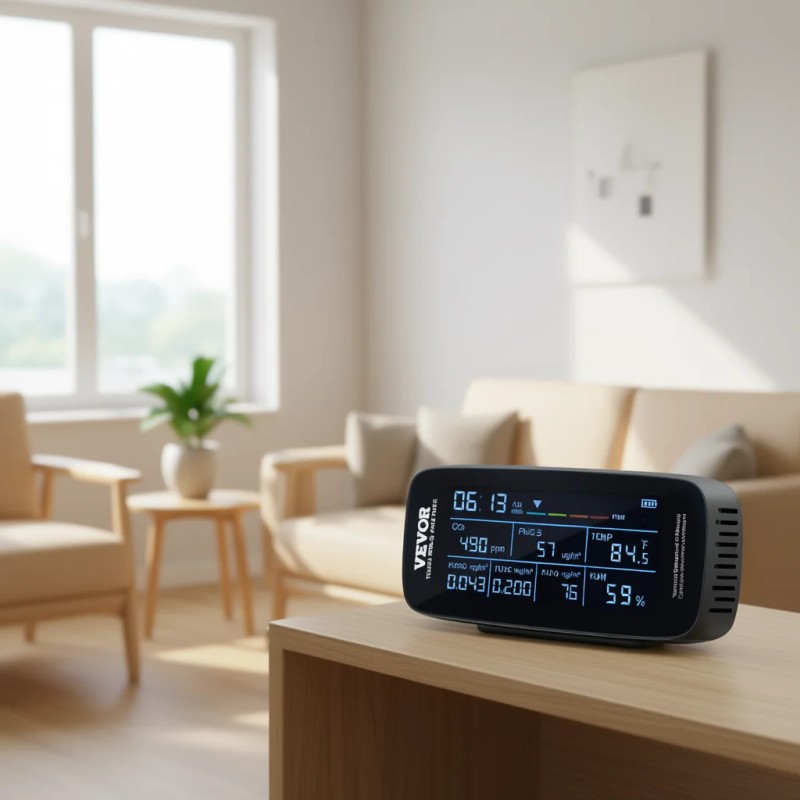 9 In 1 Air Quality Monitor CO2 PM2.5 Temp Humidity