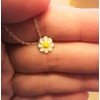 Daisy Flower Necklace and Pendant - Sterling Silver