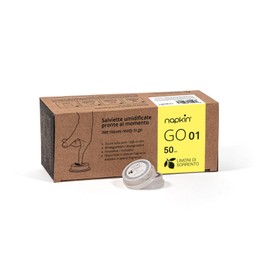 Napkin Creho Lemon Cleaning Wipes Wet In Capsule White Viscose 4.2 x 4.2 x 1.5 cm (Pack of 50)