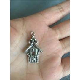 Unbranded  Set of 2 Bird House Charms Tibetan Silver Jewelry DIY Crafts USA Pendants