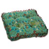 ELEFOCUS Blue Bohemian Seat Cushion,Indoor Boho Chair Cushions for Dining