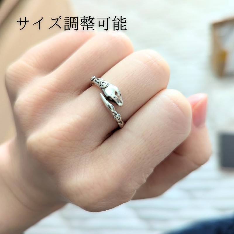 unomarl Women's Ring, Snake, One Size Fits Most, Silver Ring,