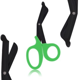 Heavy Duty Fluoride Coated Nurse Doctor Medical Paramedic Trauma Shears Scissors 7.25" (ODONTOMED2011) (Green)