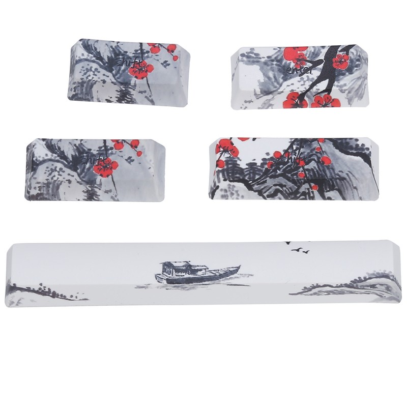 Keycaps PBT 5Sided Sublimation 71 Keys Keyboard Caps for Mechanical