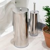 Stainless Steel Toilet Paper Canister and Toilet Brush Case Set
