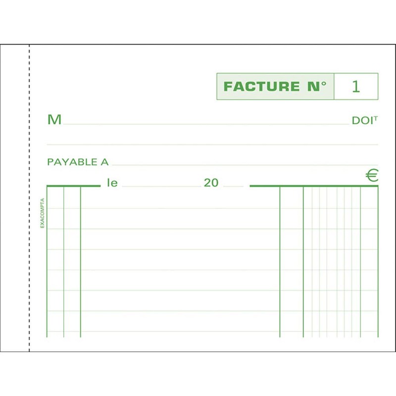 Exacompta - Ref 13274E - Commercial Invoice Form Pad (50