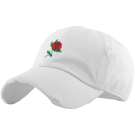KBETHOS Rose Flowers Love Good Vibes - Gorra de béisbol ajustable unisex para hombre y mujer, Rosa blanca vintage, Talla única