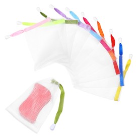 LXUEJIE 20 Stück Seifenbeutel, Seifensäckchen mit Bunt Kordelzug Seifensäckchen für Feste Seife Netzseifenbeutel für Baden Gesichtsreinigung Werkzeug, Körper Peeling