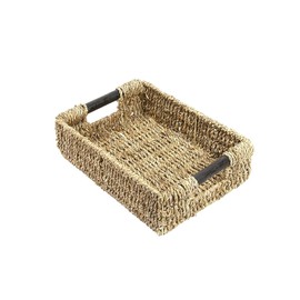 Woodluv Storage Baskets, Storage baskets for Shelves, Storage Box Organiser, Baskets to make hampers With Wood Handles - Small