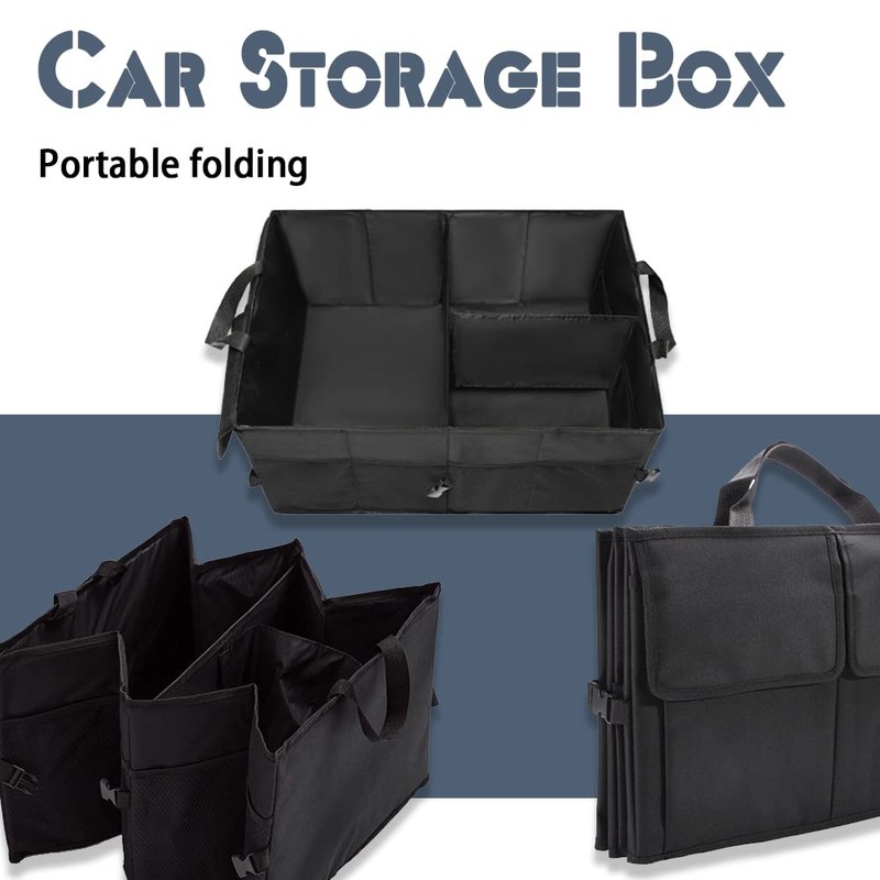 ASUBHA Car Trunk Organizer, Collapsible Multi-Compartment Car Organizers, Large Capacity