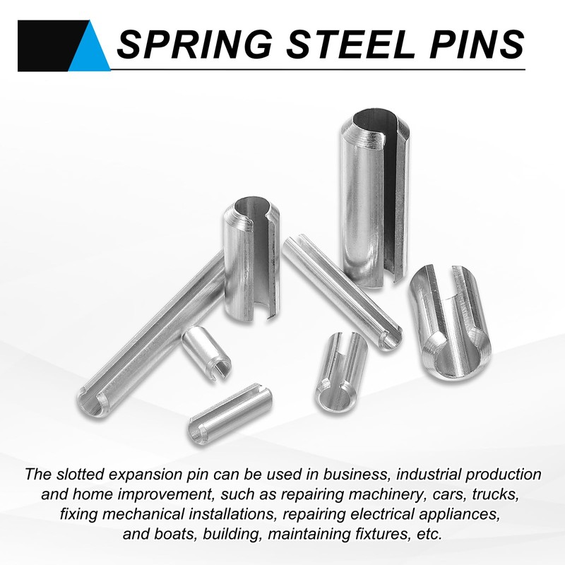 MECCANIXITY 60Pcs Slotted Split Roll Pins 1/10 Inch(2.5mm) Dia. 1/2