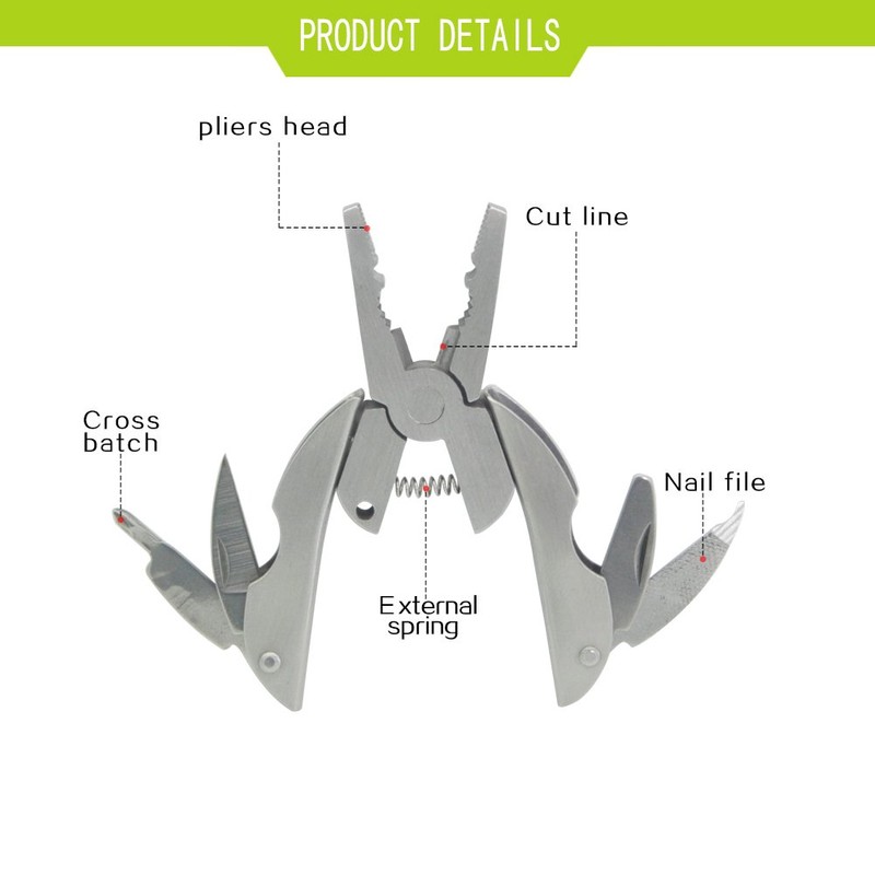 Portable Multitool Pliers Stainless Steel Mini Multifunction Plier for Business