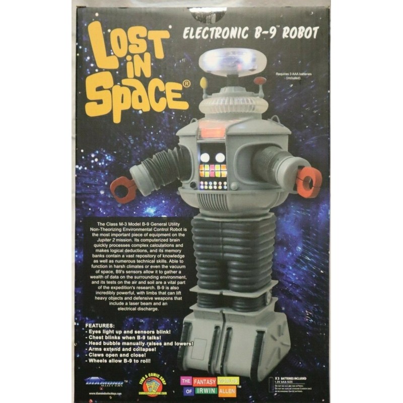 Lost In Space Electronic Lights & Sounds B9 Robot Golden