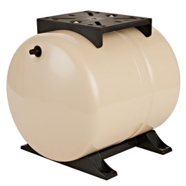 Red Lion RL6AH - 6-Gallon Horizontal Pre-Charged Pressure Tank with Pump Mounting Bracket and Thermoplastic Stand for Well Pumps, 3/4-Inch MNPT System Connection, Almond, 604629