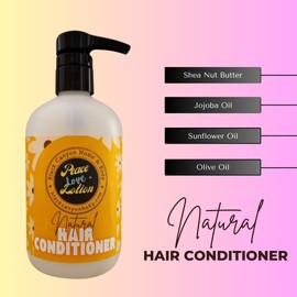 Black Canyon Home and Body Peace Love + Lotion Casablanca Lily Scented Natural Hair Conditioner, 16 Oz