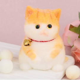 Tinoaly Kawaii Cat Squeeze Toy, Small Soft Stress Relief Gift Cute Orange Cat with Bell Funny Kitty Animal Squishy Fidget Pinch Toy Prefect for Adults Kids Party Favor