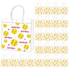 Kidum 26 Pcs Softball Goodie Bags Clear Softball Treat Bags
