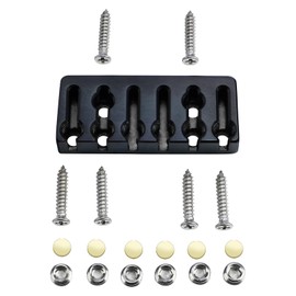 OVSAL Guitar Bridge String Locks 6 String Guitar Locking Nut Headless Guitar String Lock Titanium Alloy String Locking for Headless Electric Guitar （Black)