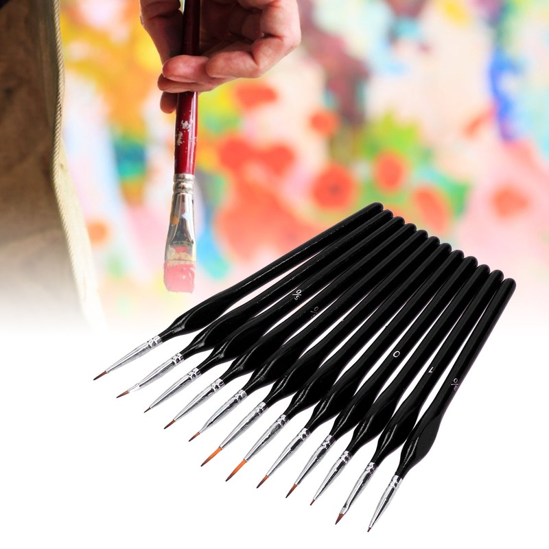 12Pcs Paint Brush Set for Face MakeUp Nail Scale Model