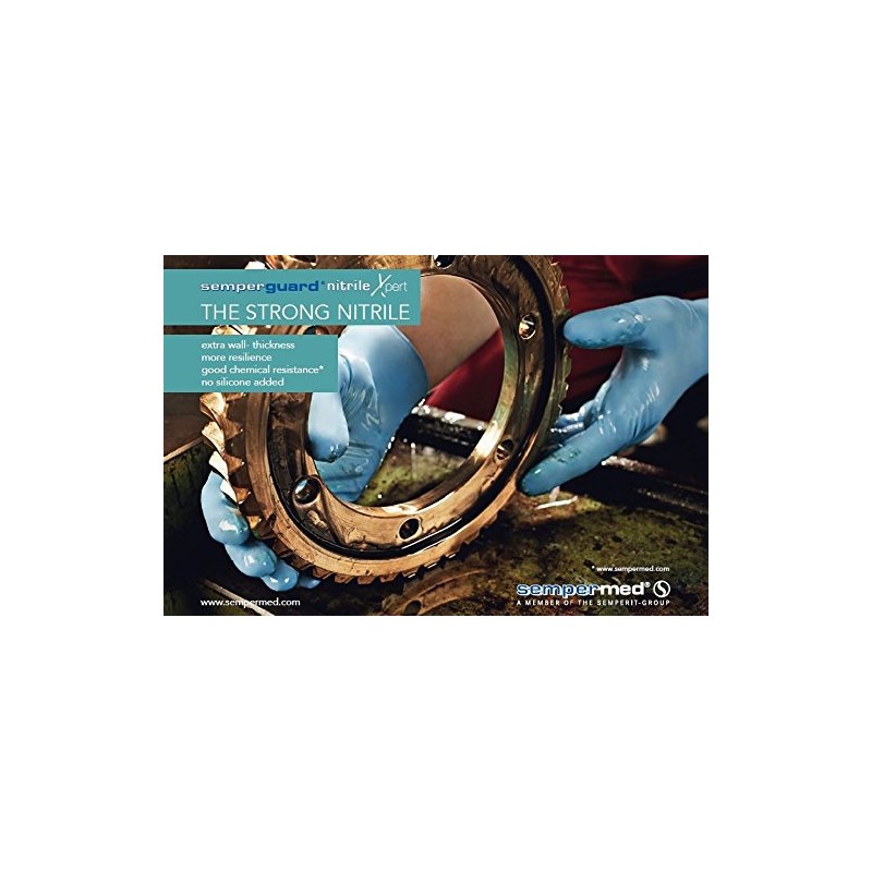 Semperguard Nitrile Xpert Powder-Free Gloves - Medium (Box of 100)