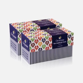 Octavius Tea Sampler Pack | 8 Assorted Black & Green Teas | 32 Teabags | Tea Sampler Variety Pack | Pack of 2