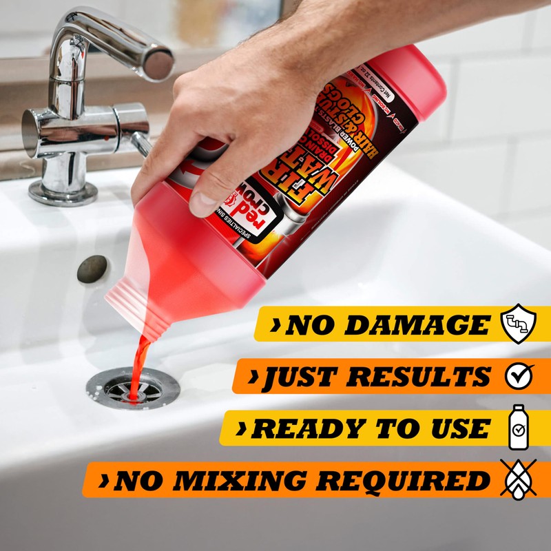 Fire Water Max Drain Clog Dissolver, Hair Clog Liquid Cleaner