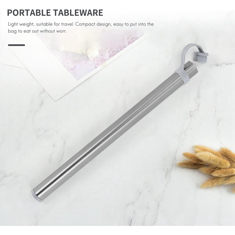 Chopsticks Storage Tubes Aluminum Alloy Box Case for Titanium Chopsticks
