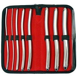 Instruments GB SS0004 Urethral Hegar Sounds Surgical Gyne Urethra Instruments Set, 8 Pieces