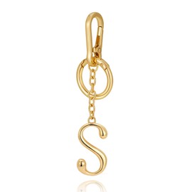 ENSKEFEN Gold Initial Letter Keychains for Women Bag Charms Purse Charms for Handbags Fashion Alphabet S Key Chain Car Accessories
