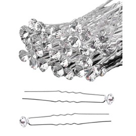 BPTRKOM 30 Stück Haarnadeln mit Kristall Strass Stein - für Hochzeit Braut Haarschmuck,Kristalle Hochzeit Braut Haarschmuck U-förmig Strass Haarnadel Perlen und Blumen Haarspangen für Frauen Mädchen