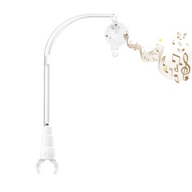 LIUDHPSP 23 inch Baby Crib Mobile Bed Bell Holder Arm Bracket, with Music Box, The Claw Part can be Adjusted Width-DIY Toy Decoration