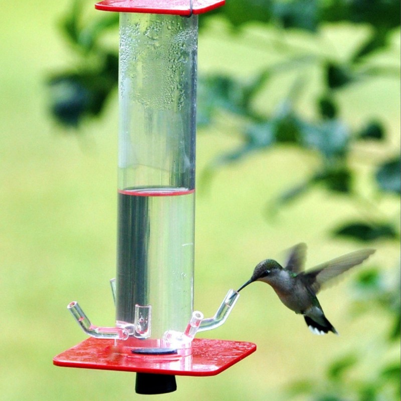 Tube Hummingbird Feeder Hanging Wild Bird Feeder for Outdoor Yard