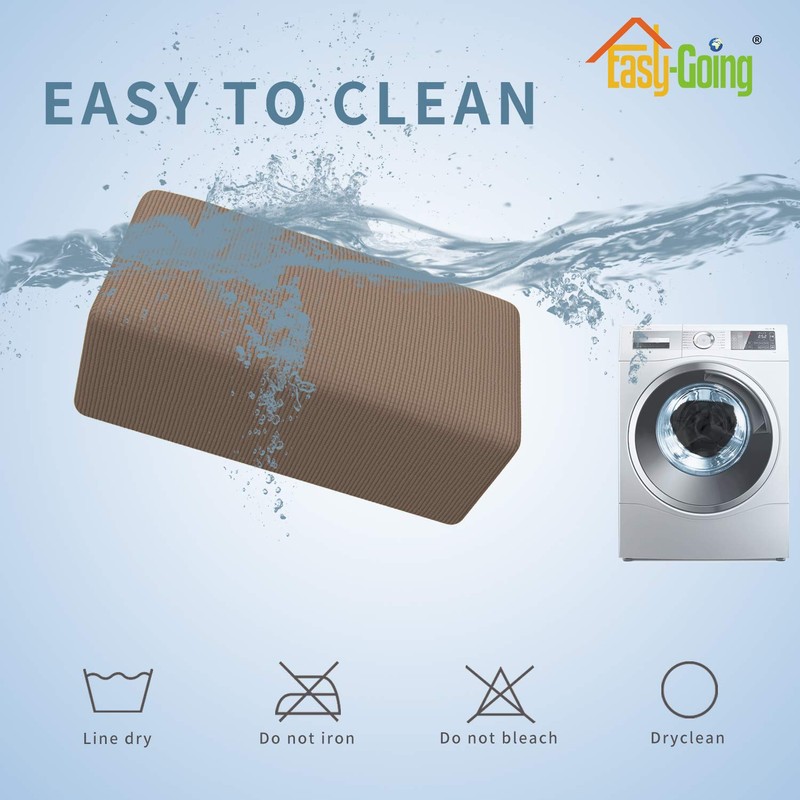Easy-Going Funda otomana elástica fácil de Usar, Taburete de Almacenamiento